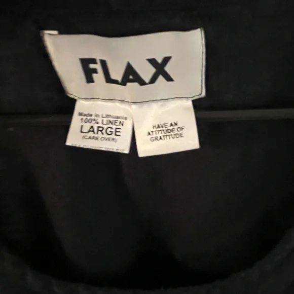 FLAX Women’s 100% Linen Black Maxi Dress Sleeveless Lagenlook Cottagecore Large - Picture 2 of 13